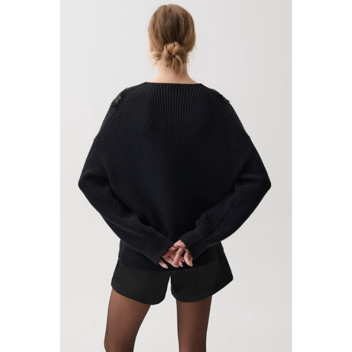 Pistola Chiara V-Neck Lace Sweater Sweaters Parts and Labour Hood River Oregon Clothing Store