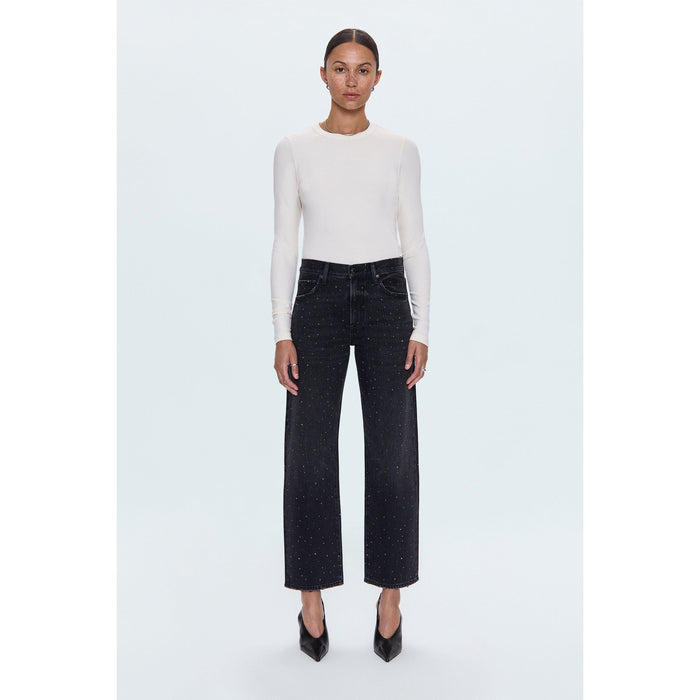 Pistola Lexi Mid Rise Bowed Straight Jean- Silver Screen Denim Parts and Labour Hood River Oregon Clothing Store