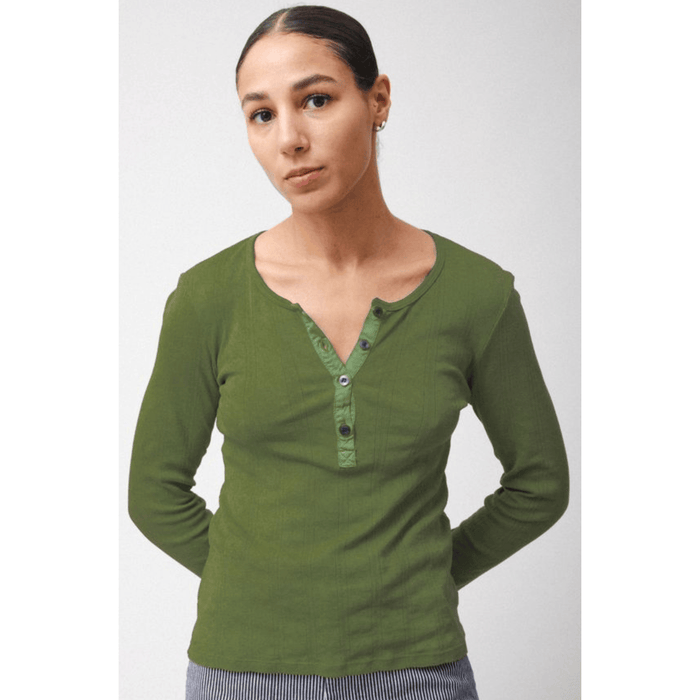 Prairie Underground Pointelle Henley Grass / XS Shirts & Tops Parts and Labour Hood River Oregon Clothing Store