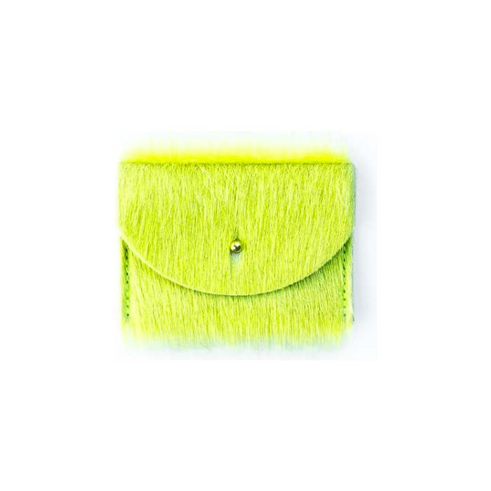 Primecut Chartreuse Cowhide Cardholder Accessories Parts and Labour Hood River Oregon Clothing Store