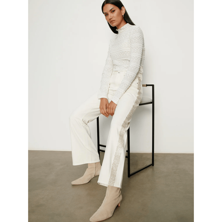 Sanctuary Cadence Shimmer Stripe Jean Vanilla Creme / 25 Bottoms Parts and Labour Hood River Oregon Clothing Store