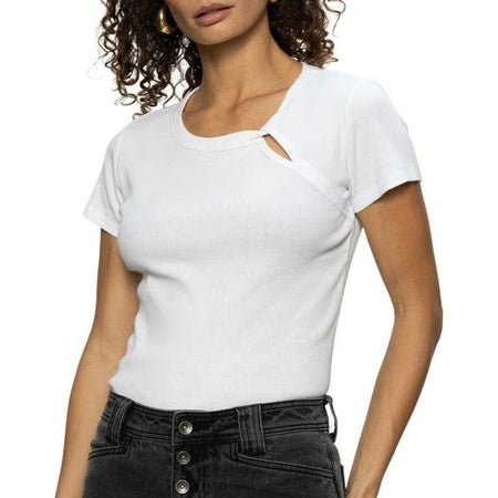 Sanctuary Cut Out T-Shirt - White Shirts & Tops Parts and Labour Hood River Oregon Clothing Store