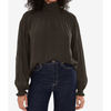 Sanctuary Ellie Smocked Popover Espresso GEO / XS Shirts & Tops Parts and Labour Hood River Oregon Clothing Store