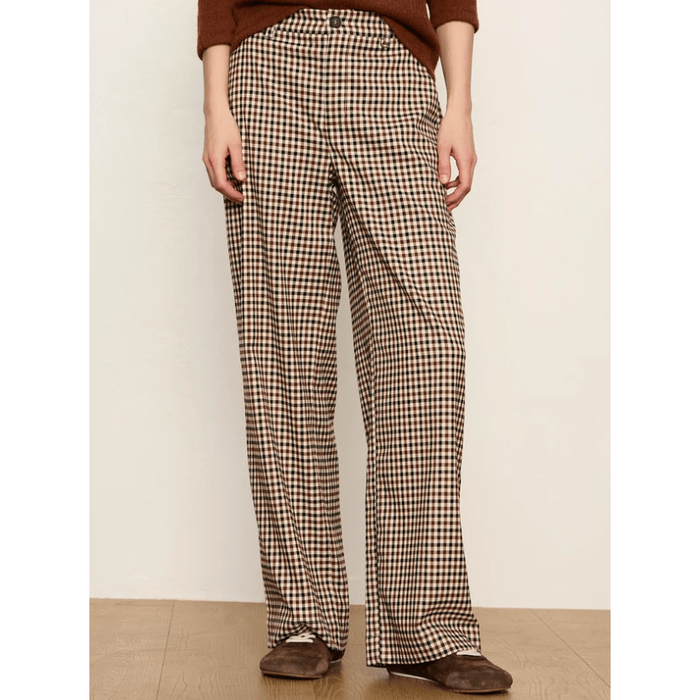 Sanctuary Eloise Trouser Burnt Cocoa Check / 25 Bottoms Parts and Labour Hood River Oregon Clothing Store
