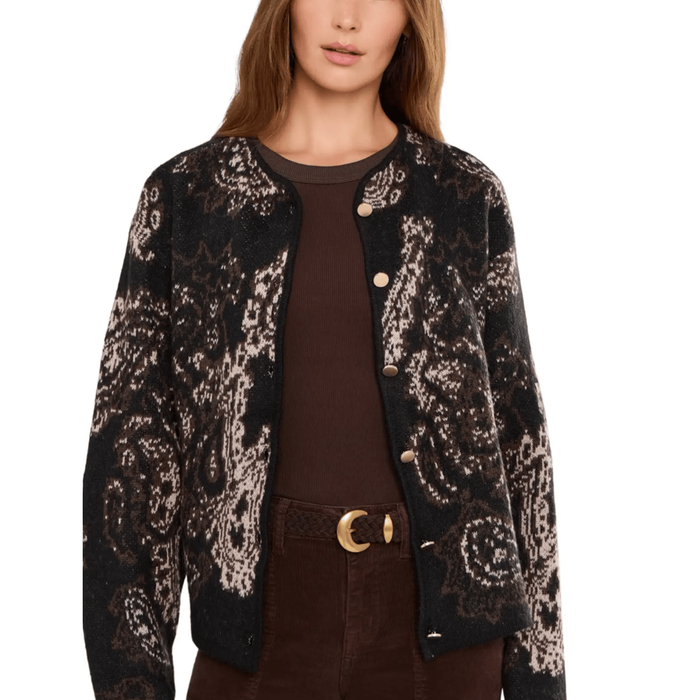 Sanctuary Jacquard Knit Jacket Black Paisley / XS Sweaters Parts and Labour Hood River Oregon Clothing Store