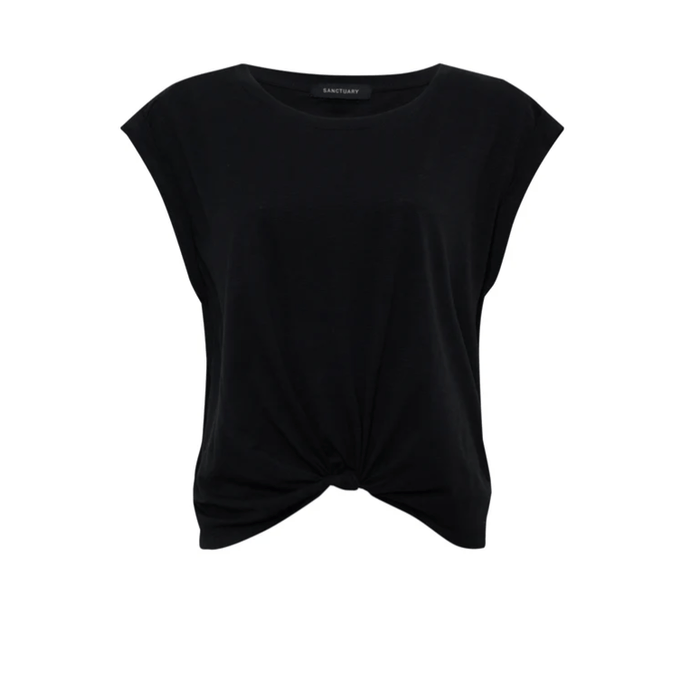 Sanctuary Knotted Muscle Tee Black / XS Shirts & Tops Parts and Labour Hood River Oregon Clothing Store