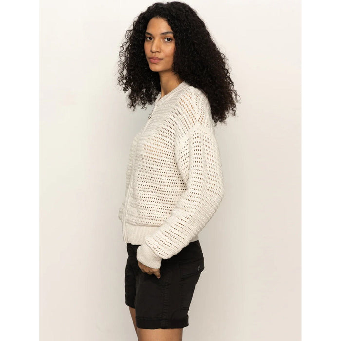 Sanctuary Open Knit Bomber Jacket Shirts & Tops Parts and Labour Hood River Oregon Clothing Store