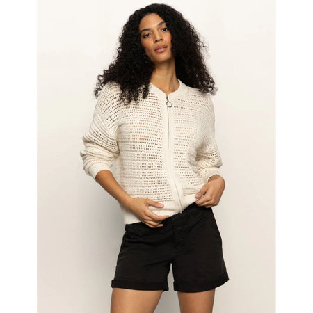 Sanctuary Open Knit Bomber Jacket Shirts & Tops Parts and Labour Hood River Oregon Clothing Store