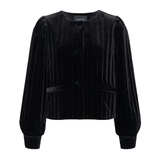 Sanctuary Pepper Velvet Jacket Black / XS Coats & Jackets Parts and Labour Hood River Oregon Clothing Store