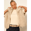 Sanctuary Silky Fur Vest Almond Cream / XS Vest Parts and Labour Hood River Oregon Clothing Store