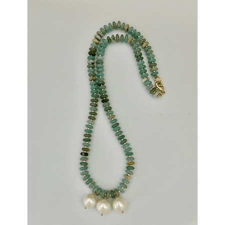 Sandrine France Studio Madeleine Necklace Amazonite Accessories Parts and Labour Hood River Oregon Clothing Store