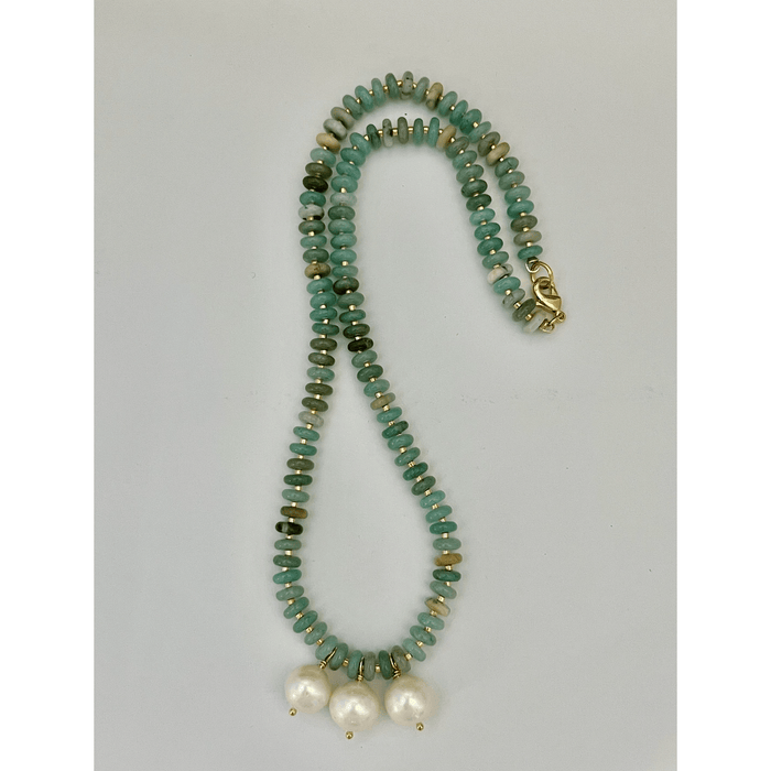 Sandrine France Studio Madeleine Necklace Amazonite Accessories Parts and Labour Hood River Oregon Clothing Store