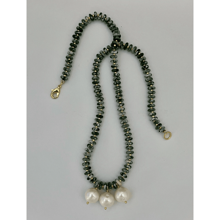 Sandrine France Studio Madeleine Necklace Tree Agate Accessories Parts and Labour Hood River Oregon Clothing Store