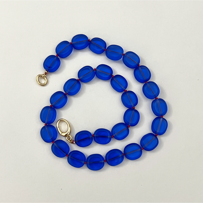 Sardine France Studio Stefanie Necklace Royal Blue/Pink Accessories Parts and Labour Hood River Oregon Clothing Store