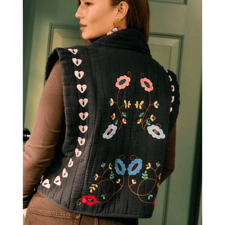 Sissel Edelbo Samira Vest Almost Black / Onesize Vest Parts and Labour Hood River Oregon Clothing Store