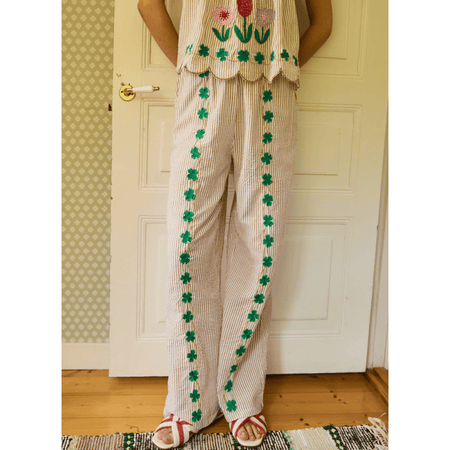 Sissel Edelbo Wenke Pants Sand Stripes / S/M Bottoms Parts and Labour Hood River Oregon Clothing Store