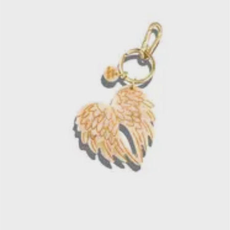 Solar Eclipse Hand-Painted Angel Wings Bag Charm +
Keychain | Eco-Friendly Accessories Parts and Labour Hood River Oregon Clothing Store