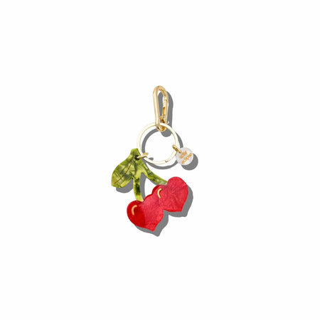 Solar Eclipse Hand-Painted Cherry Hearts Bag Charm + Keychain | Eco-Friendly Accessories Parts and Labour Hood River Oregon Clothing Store
