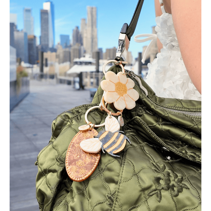 Solar Eclipse Handmade Honey Bee Bag Charm Accessories Parts and Labour Hood River Oregon Clothing Store