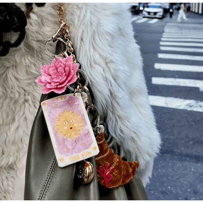 Solar Eclipse Handmade Sun Tarot Card Bag Charm Accessories Parts and Labour Hood River Oregon Clothing Store