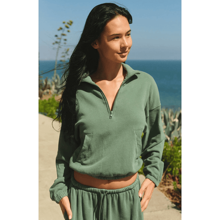 Sundry Half Zip Academy Sweatshirt Loden / XS Sweaters Parts and Labour Hood River Oregon Clothing Store