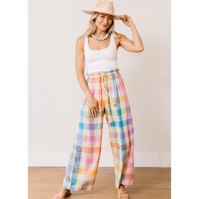 Sunshine Tienda Daphne Pant Rainbow Plaid / XS Shirts & Tops Parts and Labour Hood River Oregon Clothing Store