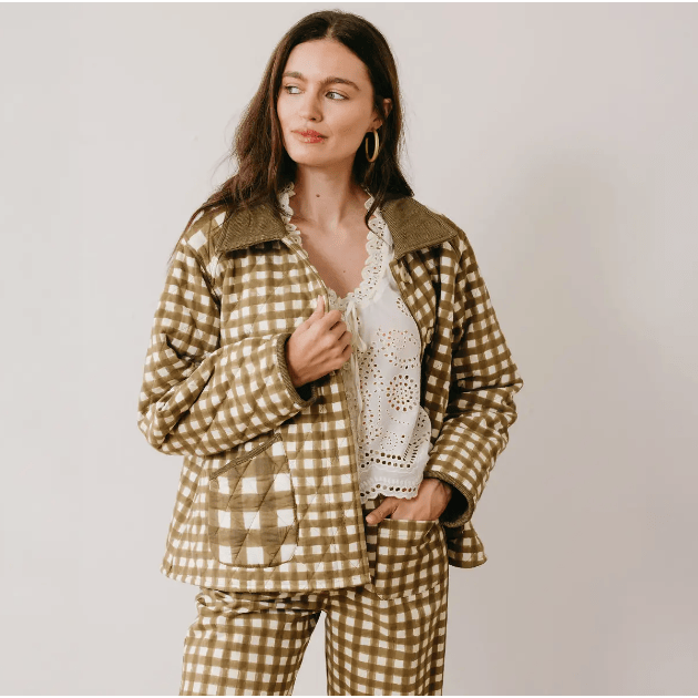 Sunshine Tienda Painted Gingham Barn Jacket Coats & Jackets Parts and Labour Hood River Oregon Clothing Store