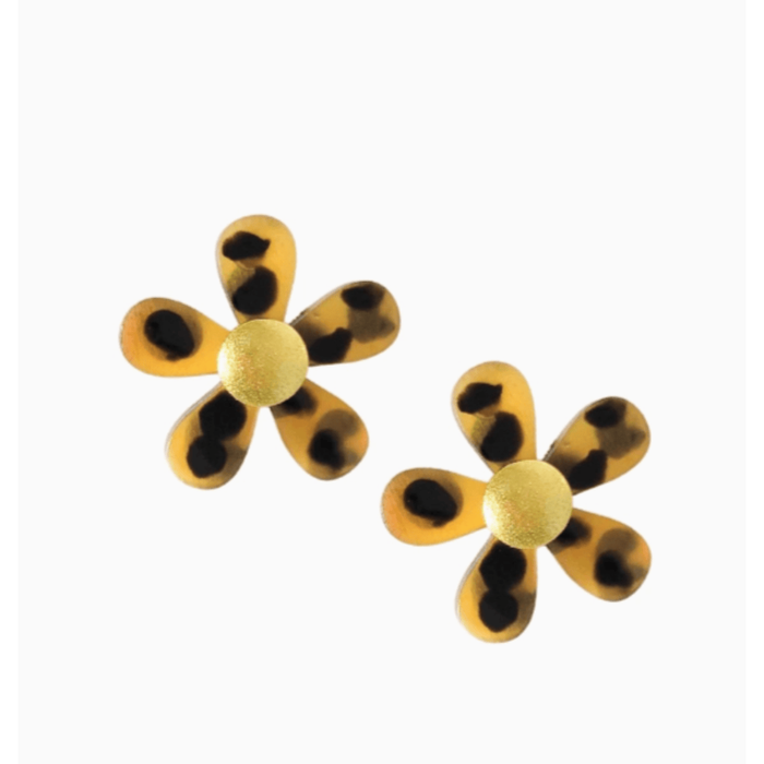 Sunshine Tienda Tortoise Flower Earrings Accessories Parts and Labour Hood River Oregon Clothing Store