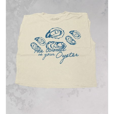 The Clandestine Underground Oyster Vintage Cropped Muscle Tee Shirts & Tops Parts and Labour Hood River Oregon Clothing Store