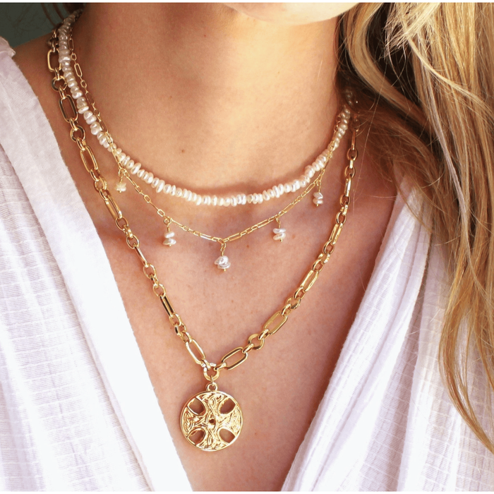 The Silver Wren Bexley Beaded Pearl Necklace Accessories Parts and Labour Hood River Oregon Clothing Store