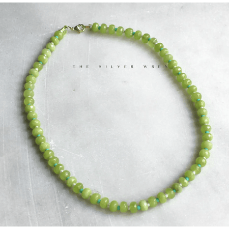 The Silver Wren Islands Stone Candy Beaded Necklace Lime Accessories Parts and Labour Hood River Oregon Clothing Store