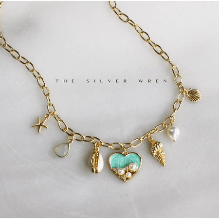 The Silver Wren Ocean Multi Charm Necklace Accessories Parts and Labour Hood River Oregon Clothing Store