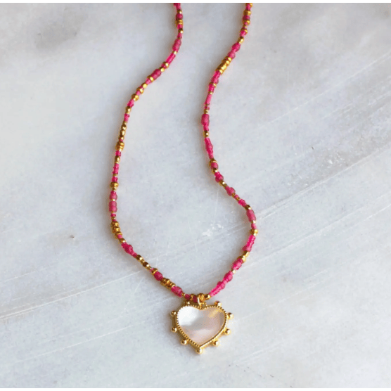 The Silver Wren Unity Beaded Necklace with Heart Accessories Parts and Labour Hood River Oregon Clothing Store