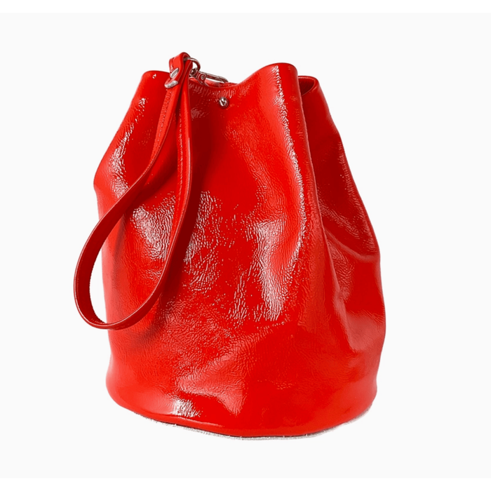 Tracey Tanner Bucket Wristlet Candy Patent Vermillion Handbags Parts and Labour Hood River Oregon Clothing Store