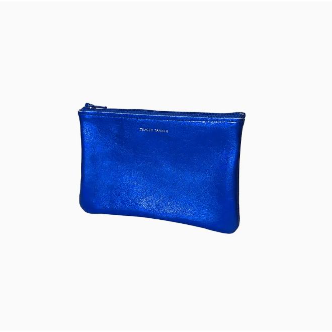 Tracey Tanner Small Zip Pouch Hologram Cobalt Accessories Parts and Labour Hood River Oregon Clothing Store