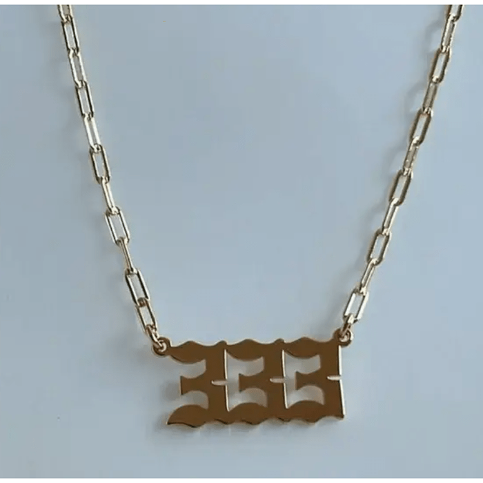 Tramps + Thieves 333 Angel Number Necklace Jewelry Parts and Labour Hood River Oregon Clothing Store