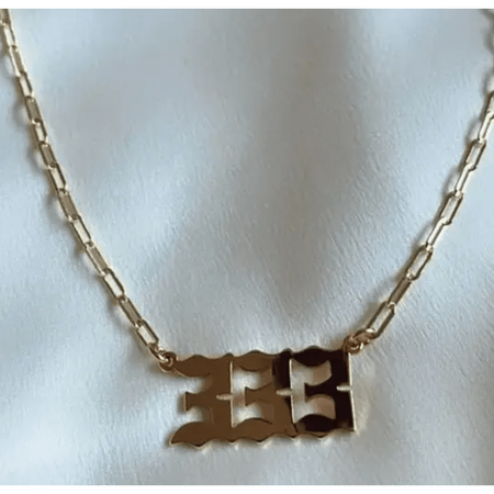 Tramps + Thieves 333 Angel Number Necklace Jewelry Parts and Labour Hood River Oregon Clothing Store