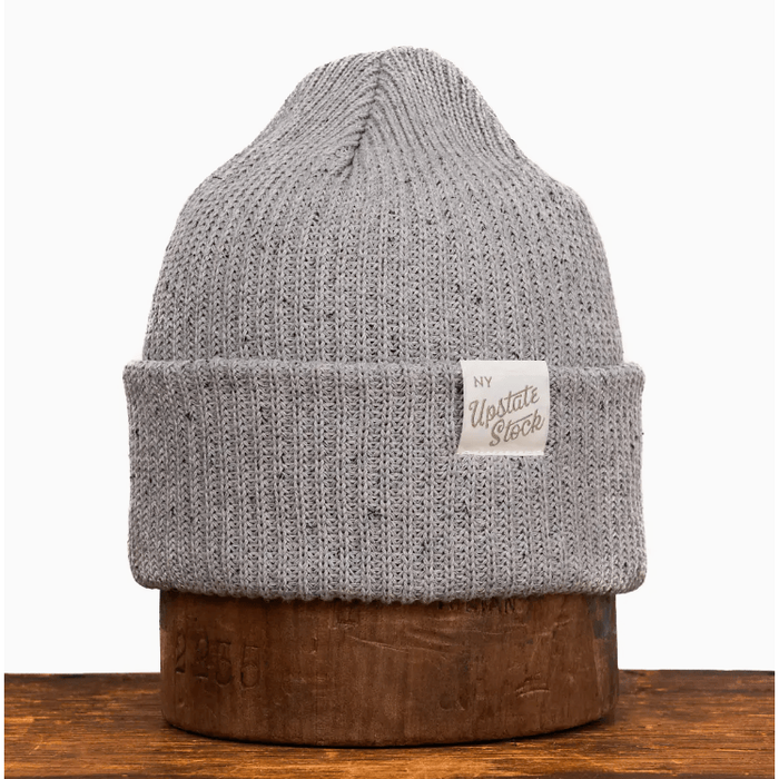 Upstate Stock Upcycled Cotton Watchcap Grey Fleck Accessories Parts and Labour Hood River Oregon Clothing Store