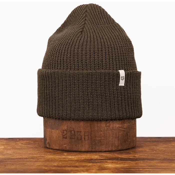 Upstate Stock Upcycled Cotton Watchcap Olive Drab Accessories Parts and Labour Hood River Oregon Clothing Store
