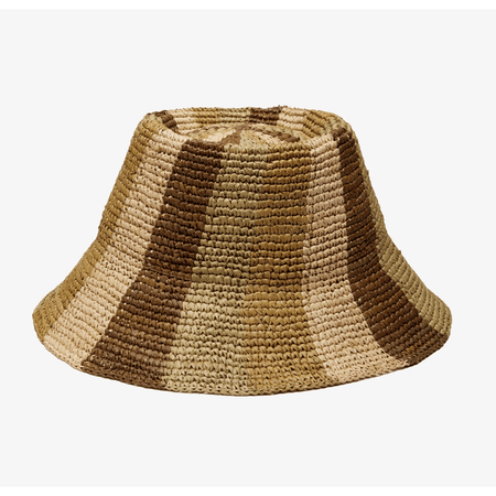 Wyeth Bailey Raffia Bucket Natural Camel Chocolate Accessories Parts and Labour Hood River Oregon Clothing Store